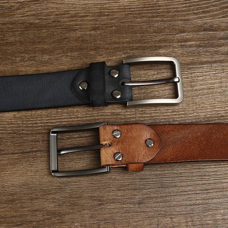 Ceinture cuir homme classique rivetée modèle Marlo - La Boutique de la Ceinture