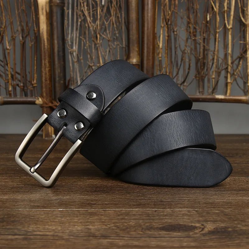 Ceinture cuir homme classique rivetée modèle Marlo - La Boutique de la Ceinture