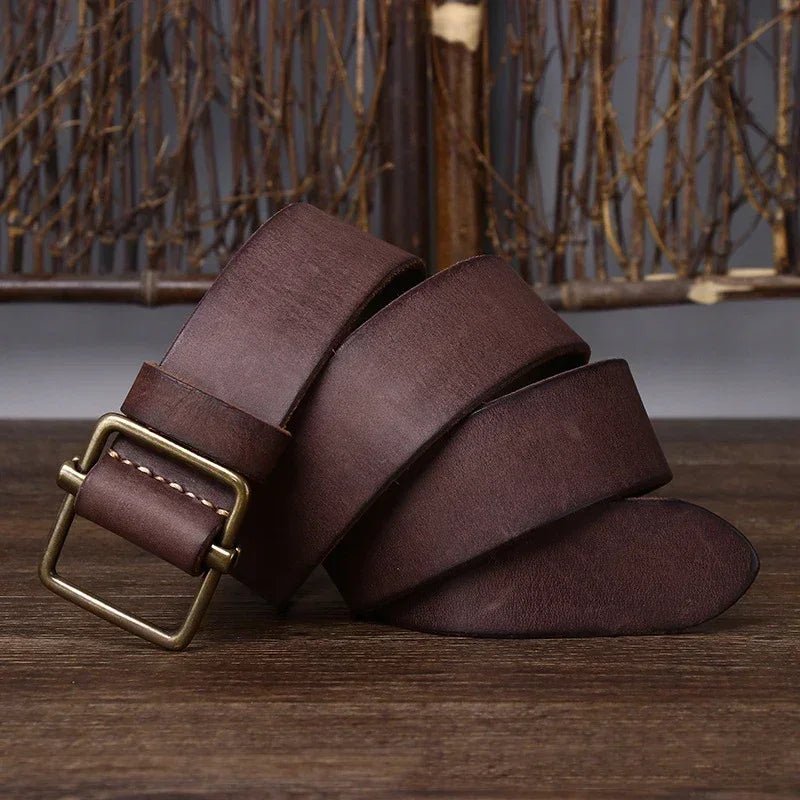 Ceinture cuir homme vintage boucle carrée modèle Edouard - La Boutique de la Ceinture