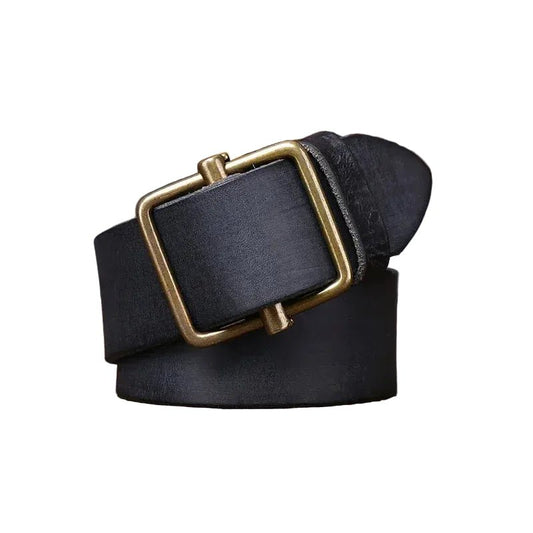 Ceinture cuir homme vintage boucle carrée modèle Edouard - La Boutique de la Ceinture
