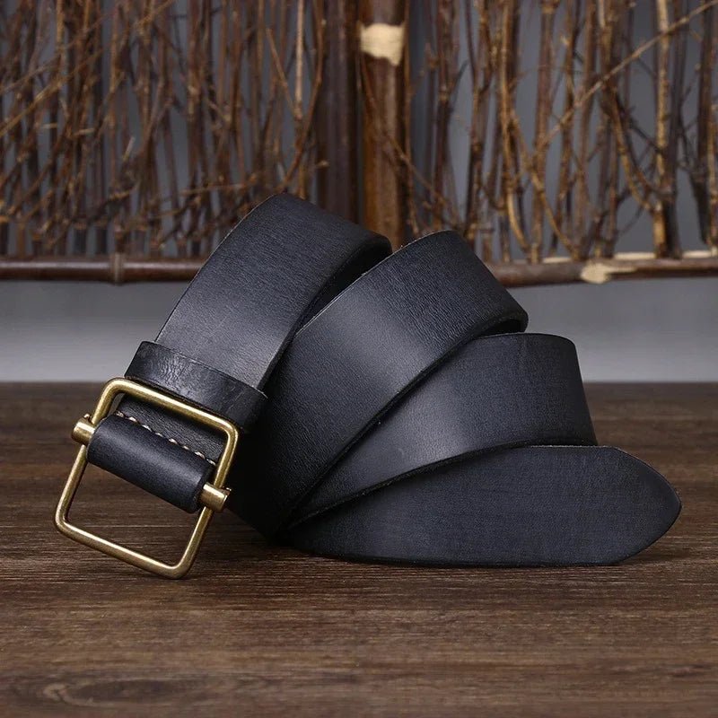 Ceinture cuir homme vintage boucle carrée modèle Edouard - La Boutique de la Ceinture