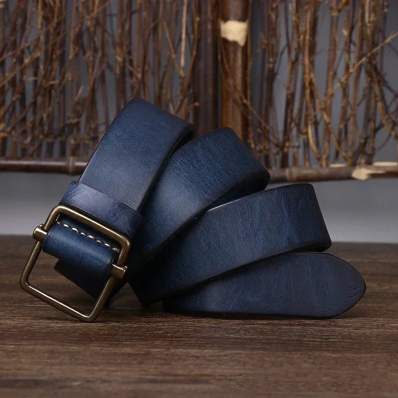 Ceinture cuir homme vintage boucle carrée modèle Edouard - La Boutique de la Ceinture
