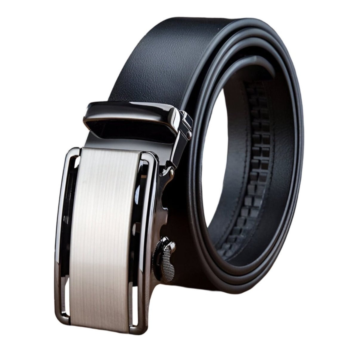 Ceinture de costume en cuir pleine fleur, boucle automatique, pour Homme, modèle Luciano - La Boutique de la Ceinture