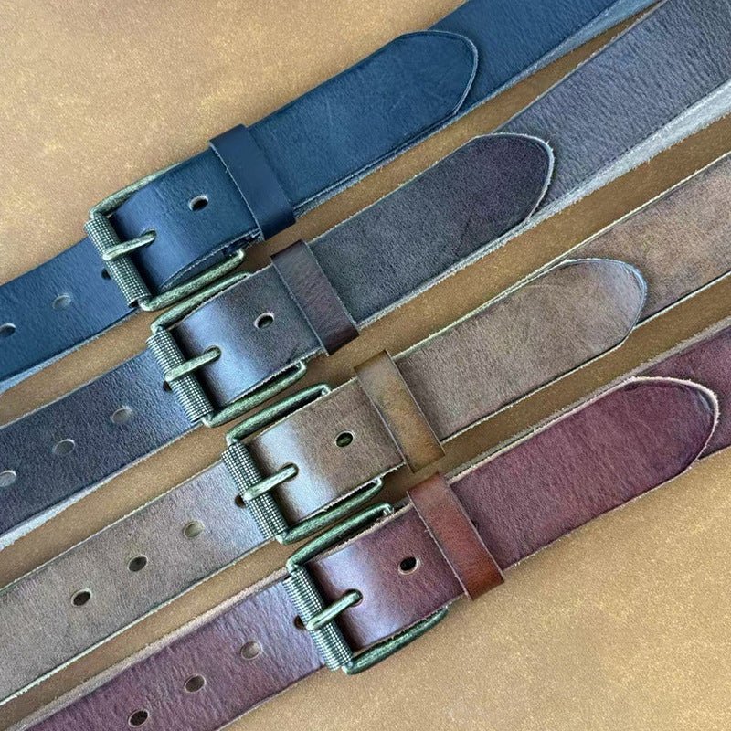 Ceinture en Cuir Rustique pour Homme, modèle Moti - La Boutique de la Ceinture