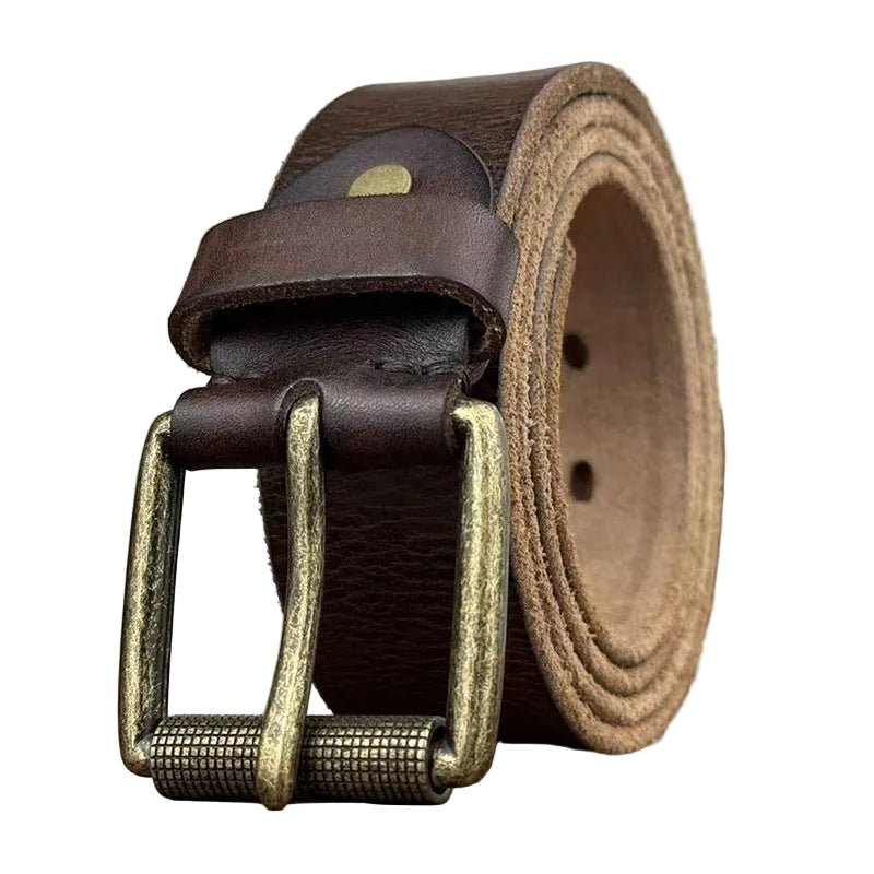 Ceinture en Cuir Rustique pour Homme, modèle Moti - La Boutique de la Ceinture