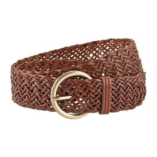 Ceinture en cuir tressé, modèle Lola - La Boutique de la Ceinture