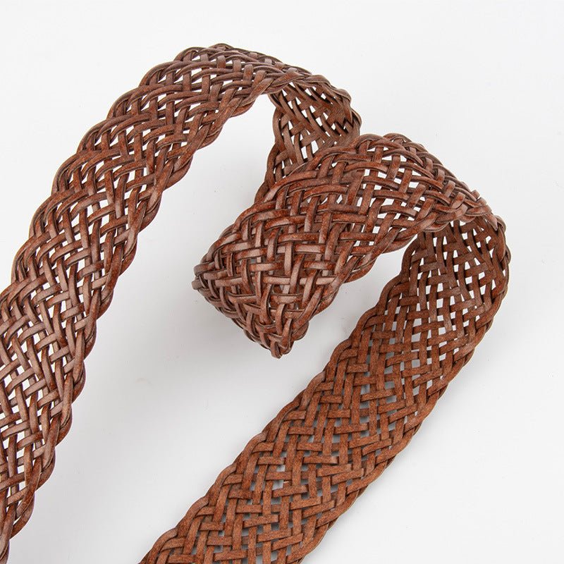 Ceinture en cuir tressé, modèle Lola
