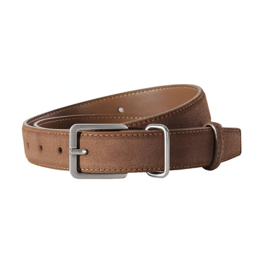 Ceinture en cuir véritable suédé, au style populaire, mixte, modèle Taskan - La Boutique de la Ceinture