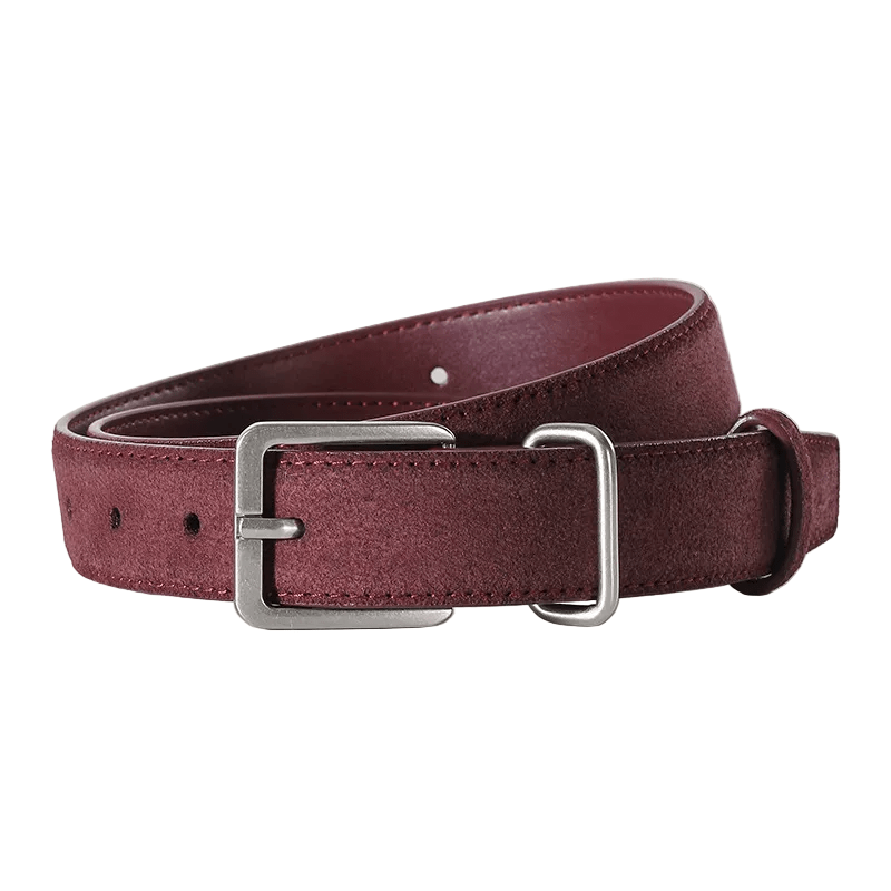 Ceinture en cuir véritable suédé, au style populaire, mixte, modèle Taskan - La Boutique de la Ceinture
