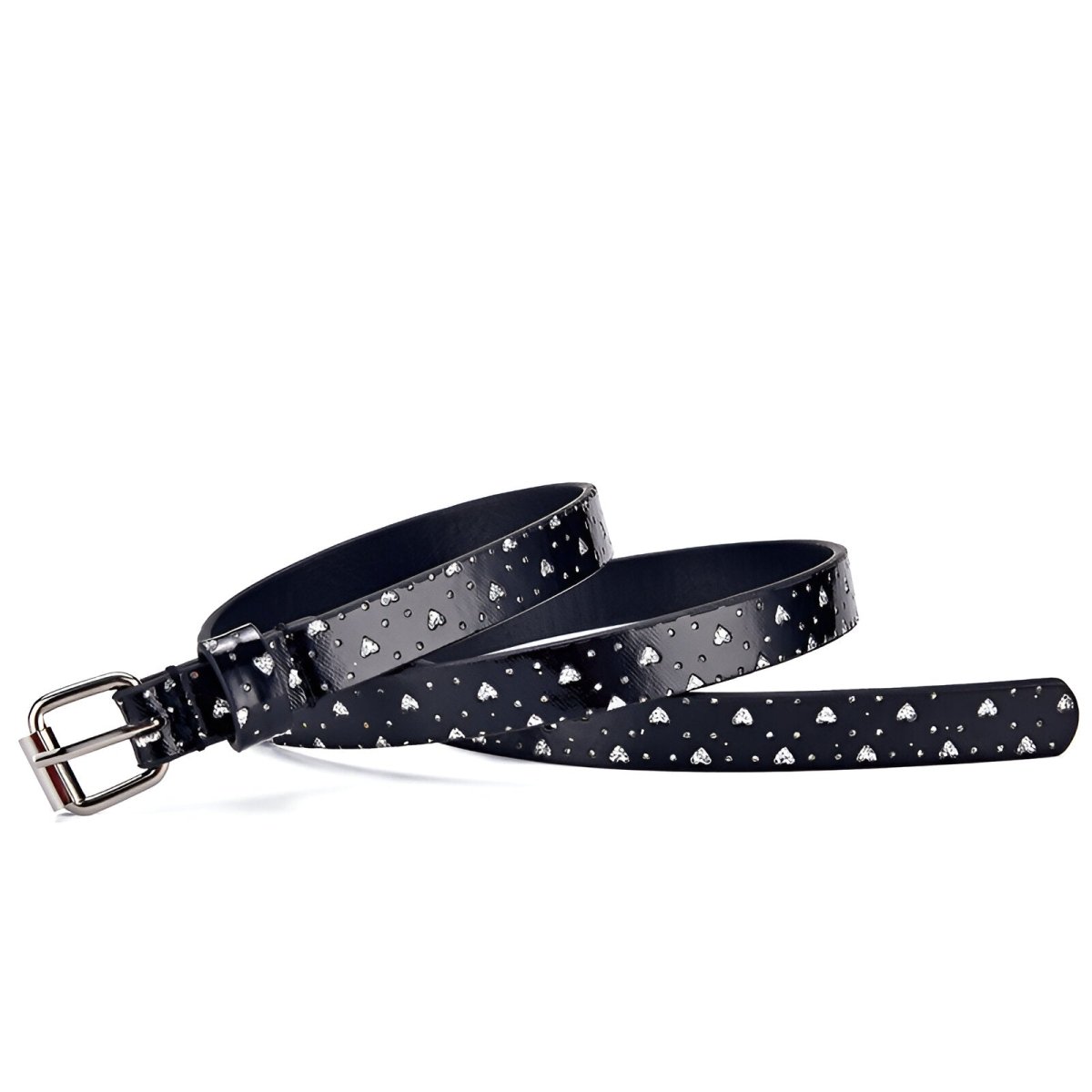 Ceinture enfant ajustable pour fille ou garçon en simili vegan, boucle argentée, modèle Timy - La Boutique de la Ceinture