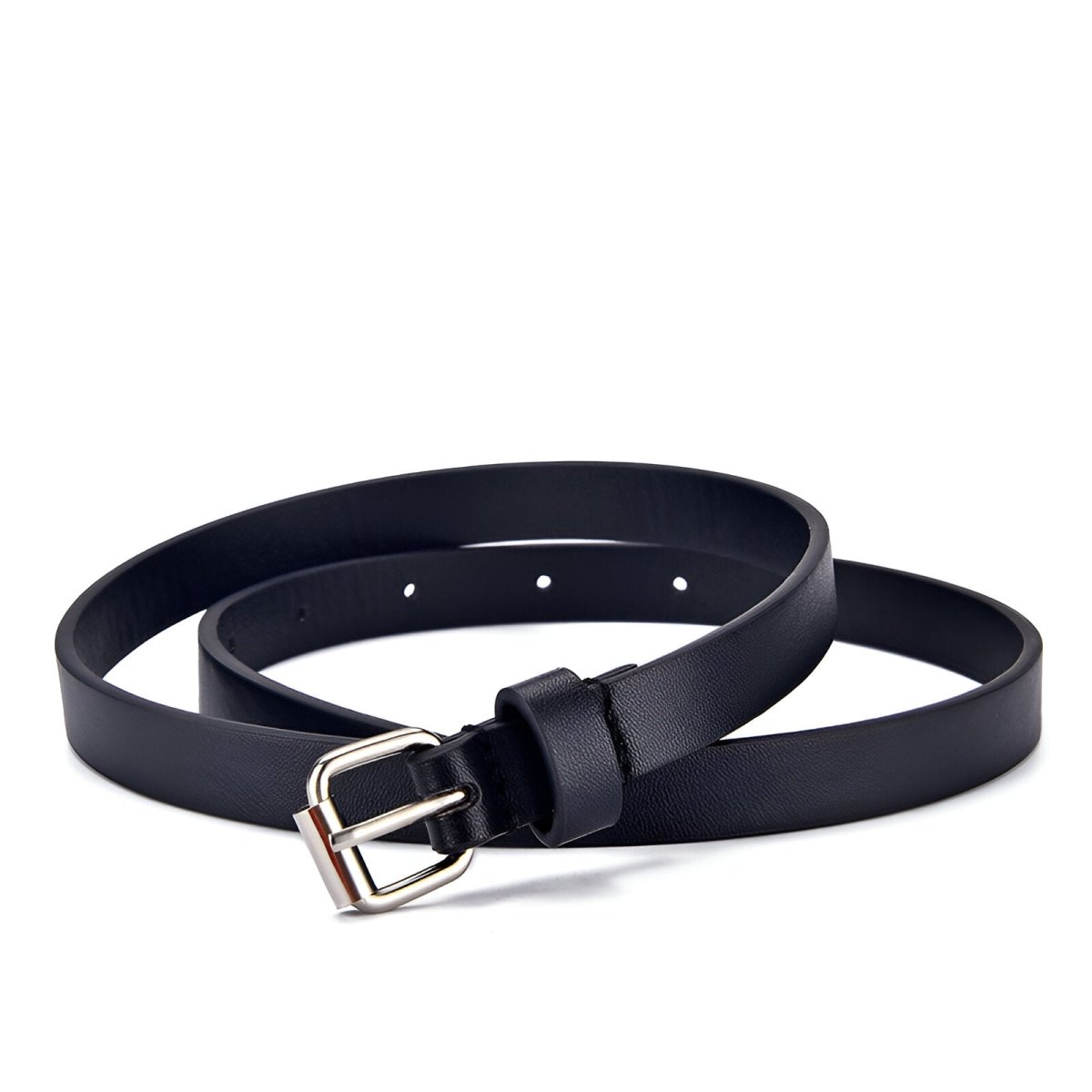 Ceinture enfant ajustable pour fille ou garçon en simili vegan, boucle argentée, modèle Timy - La Boutique de la Ceinture