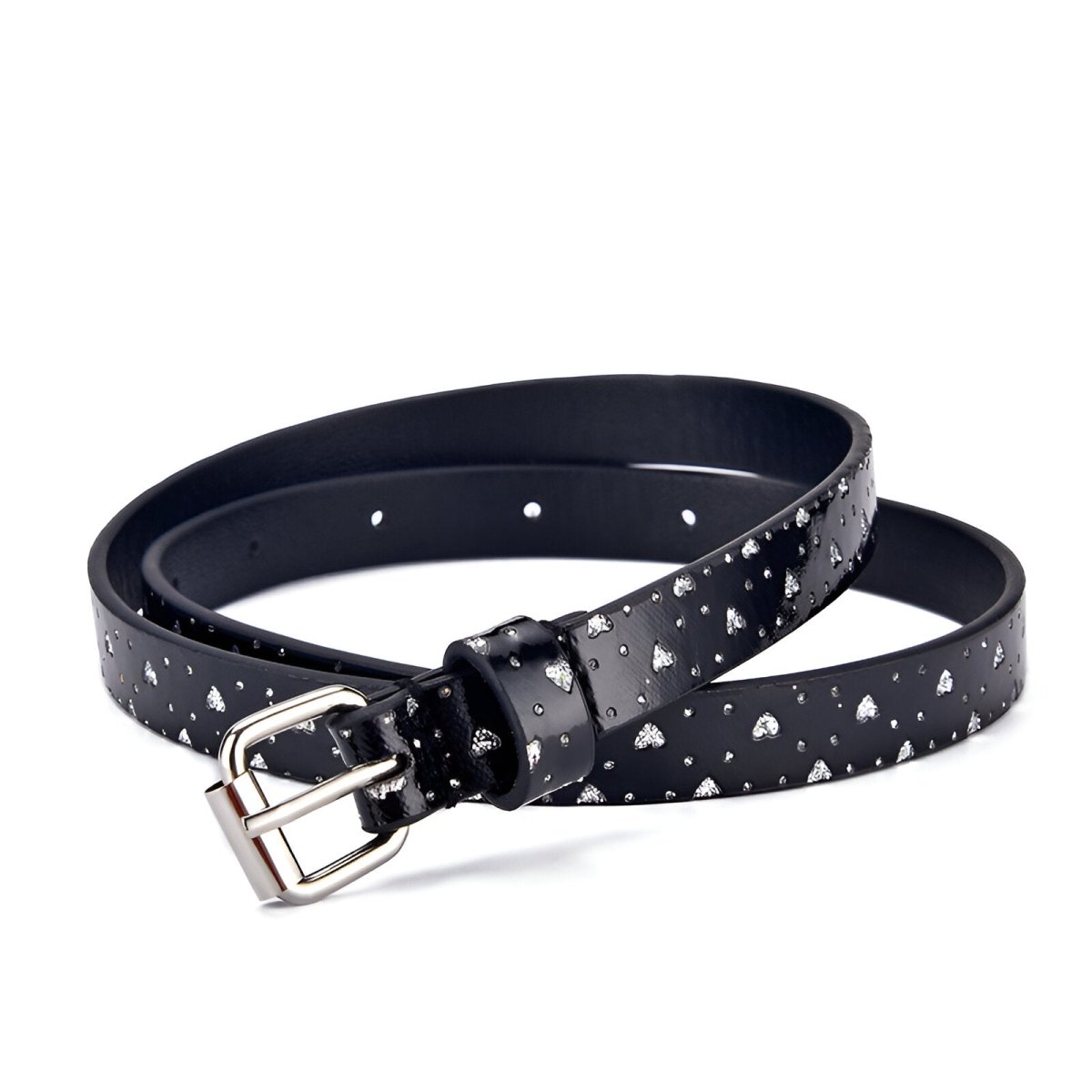 Ceinture enfant ajustable pour fille ou garçon en simili vegan, boucle argentée, modèle Timy - La Boutique de la Ceinture