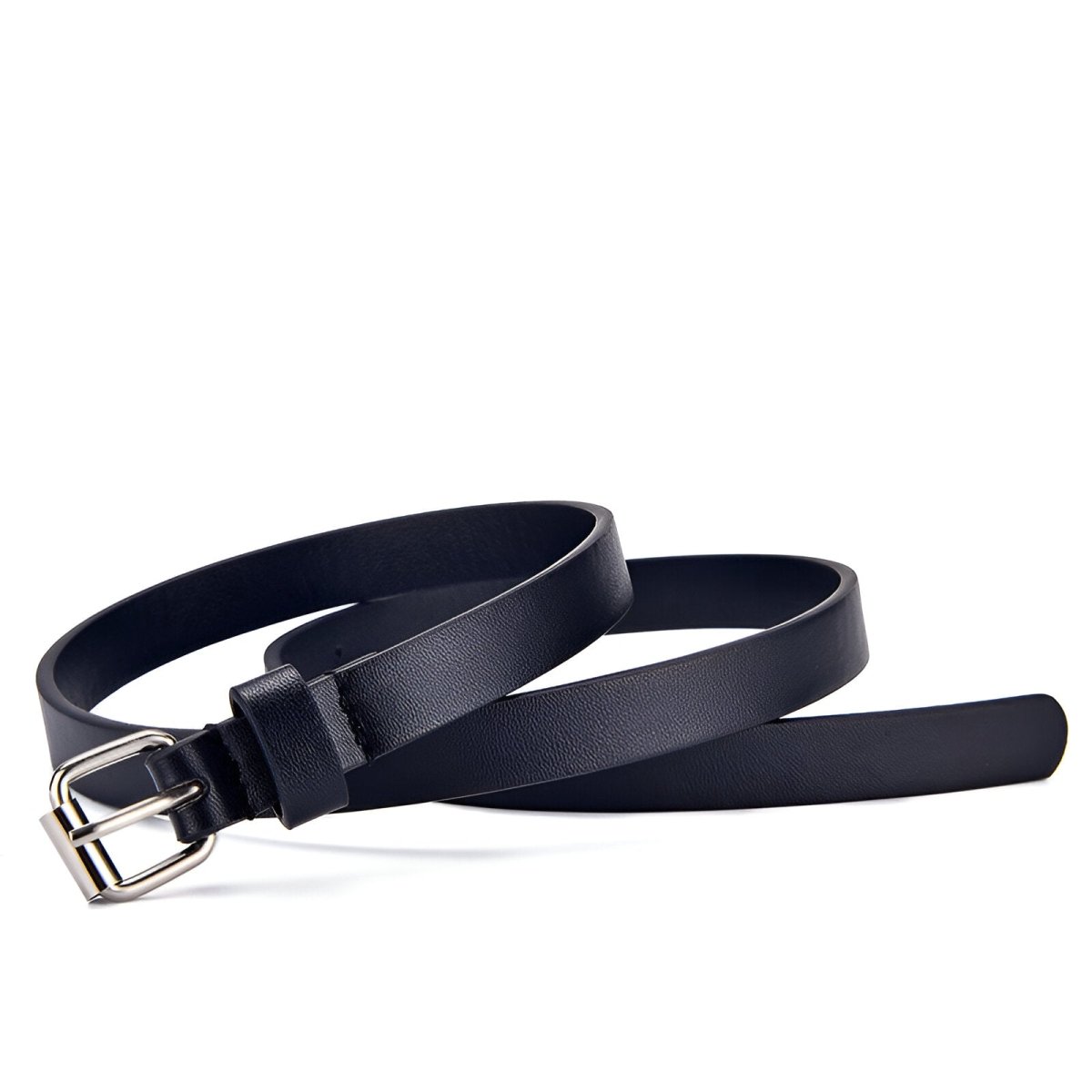 Ceinture enfant ajustable pour fille ou garçon en simili vegan, boucle argentée, modèle Timy - La Boutique de la Ceinture