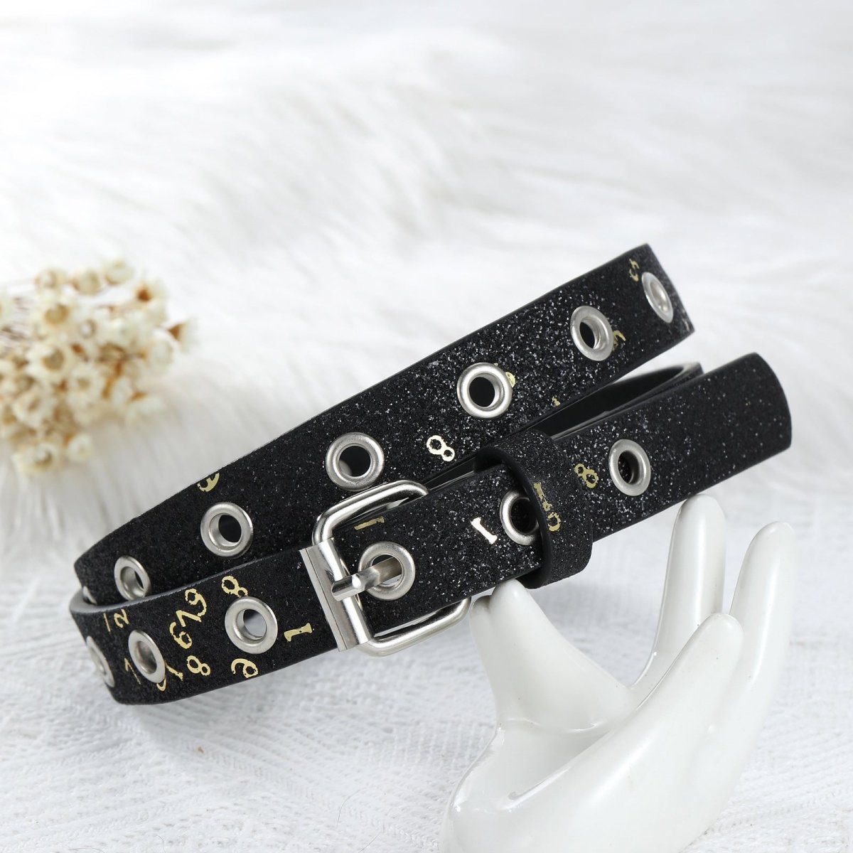 Anshili Ceinture Enfant Fille 2 Pièces - Tour De Hanches 57-72 Cm - Taille 65 Cm En Cuir Synthétique
