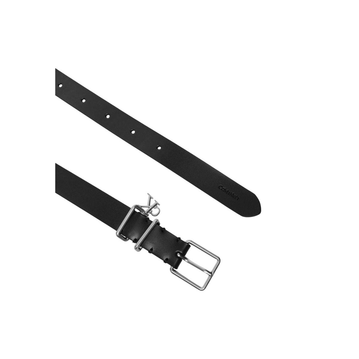 Ceinture Femme Calvin Klein Monogram Charm Keeper Belt Noir - La Boutique de la Ceinture
