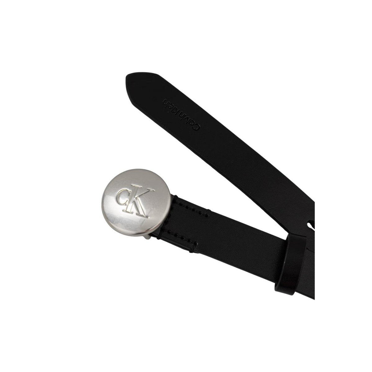 Ceinture Femme Calvin Klein Round Engraved CK Buckle - La Boutique de la Ceinture
