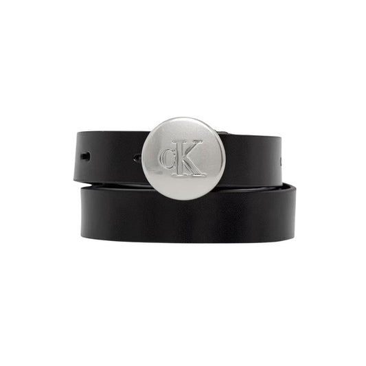 Ceinture Femme Calvin Klein Round Engraved CK Buckle - La Boutique de la Ceinture