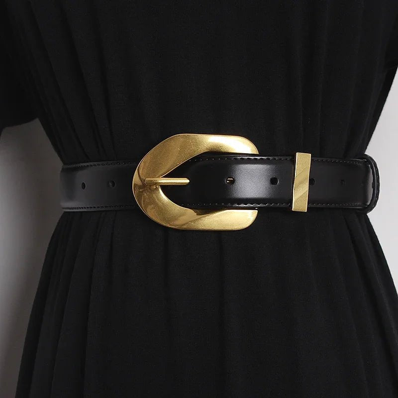 Ceinture Femme Vintage en Cuir Véritable, Modèle Giulia - La Boutique de la Ceinture