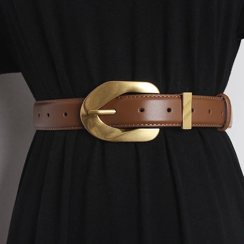 Ceinture Femme Vintage en Cuir Véritable, Modèle Giulia - La Boutique de la Ceinture