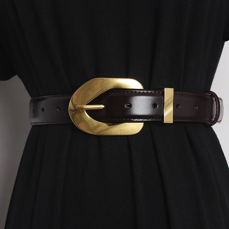 Ceinture Femme Vintage en Cuir Véritable, Modèle Giulia - La Boutique de la Ceinture