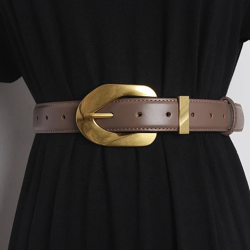 Ceinture Femme Vintage en Cuir Véritable, Modèle Giulia