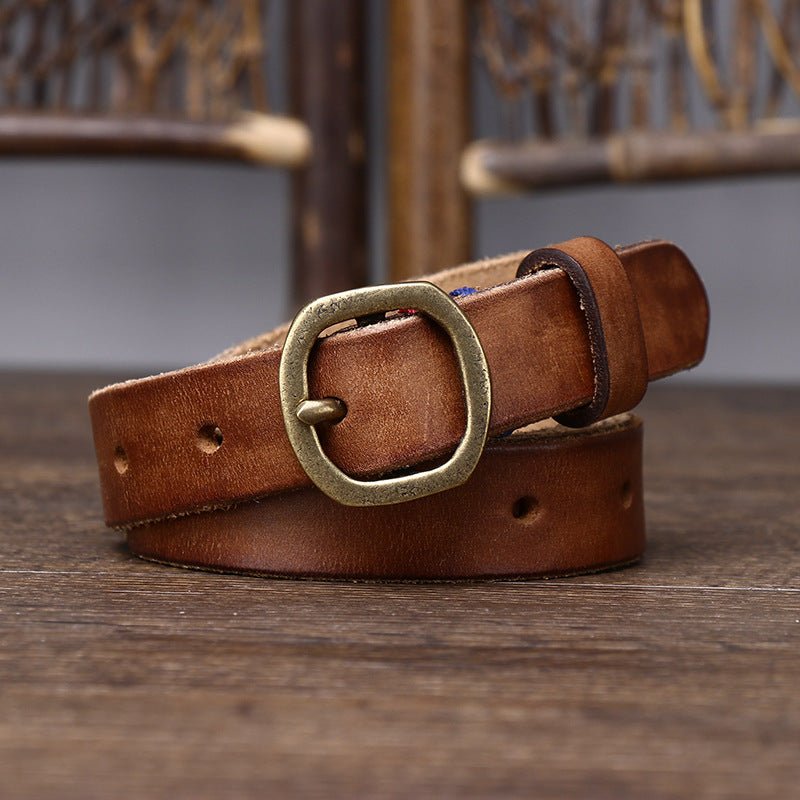 Ceinture fine en cuir pour femme, modèle Arria - La Boutique de la Ceinture
