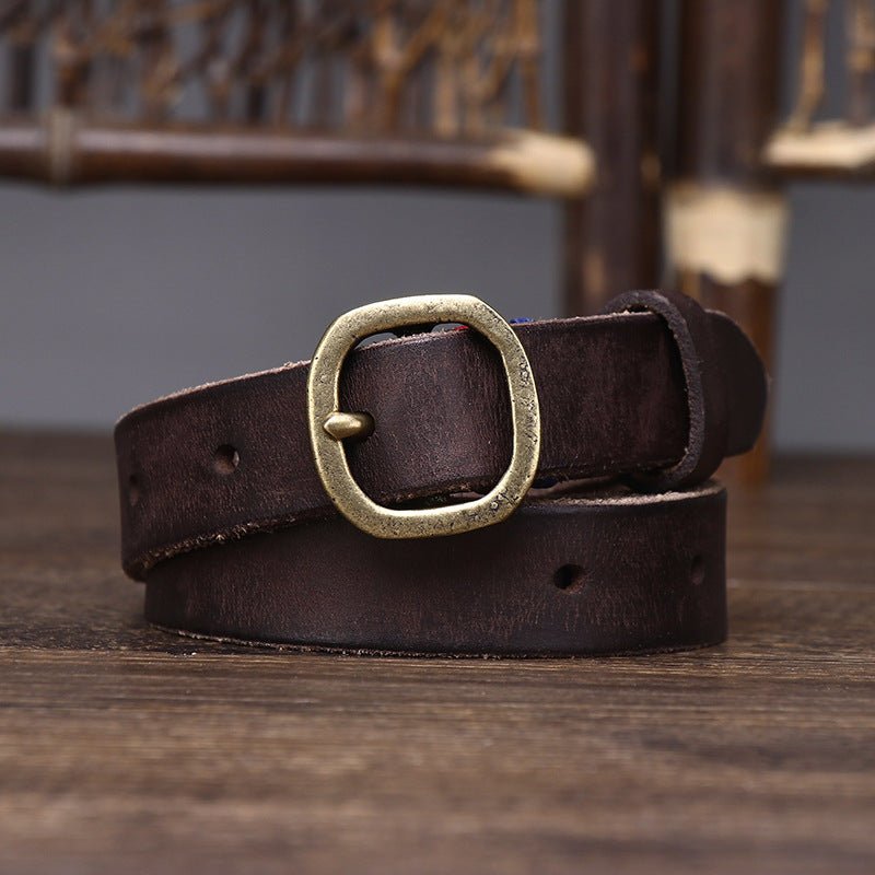 Ceinture fine en cuir pour femme, modèle Arria - La Boutique de la Ceinture