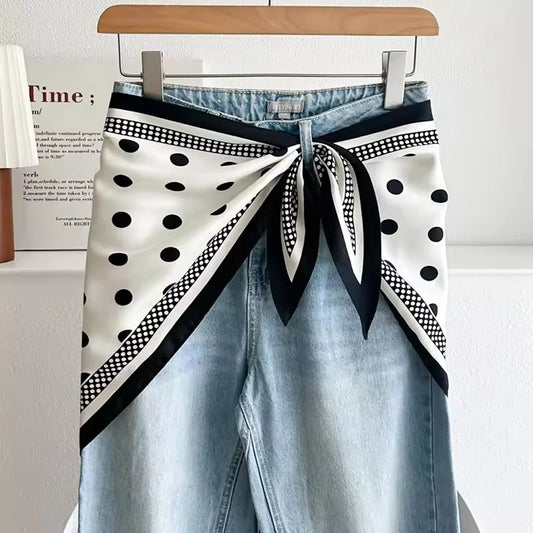 Ceinture Foulard Femme à Pois Vintage, modèle Cathy - La Boutique de la Ceinture