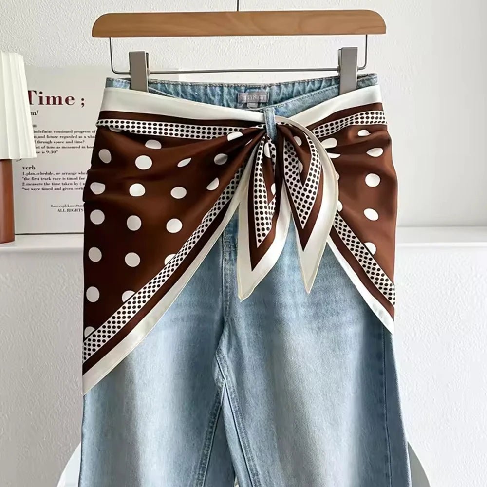Ceinture Foulard Femme à Pois Vintage, modèle Cathy - La Boutique de la Ceinture