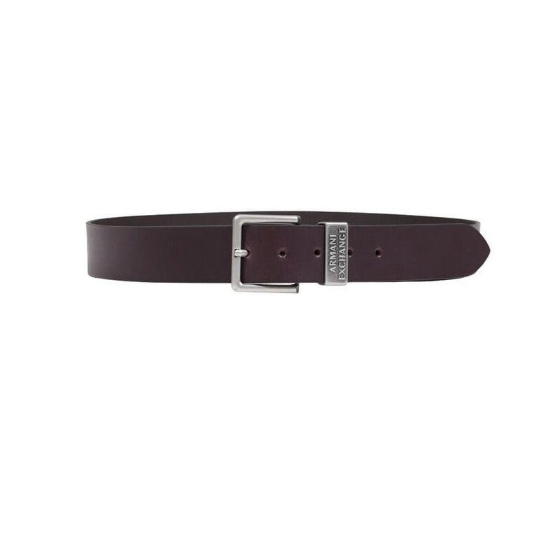 Ceinture Homme Armani Exchange en Cuir Marron avec Boucle Métallique