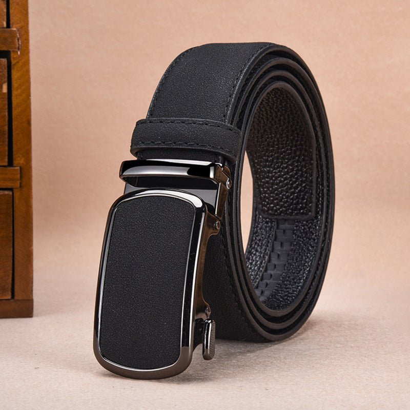 Ceinture Homme Automatique Effet Suédé à Boucle Pleine, modèle Albert - La Boutique de la Ceinture