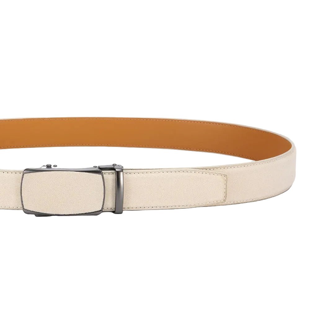Ceinture Homme Automatique Effet Suédé à Boucle Pleine, modèle Albert - La Boutique de la Ceinture