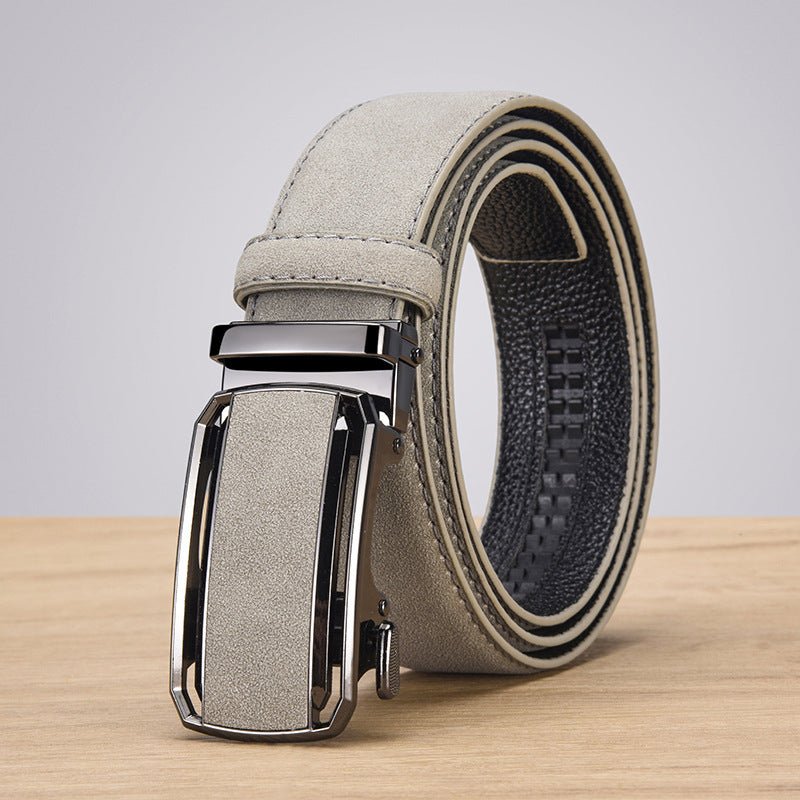 Ceinture Homme Automatique Marron Effet Daim, Modèle Nolan - La Boutique de la Ceinture