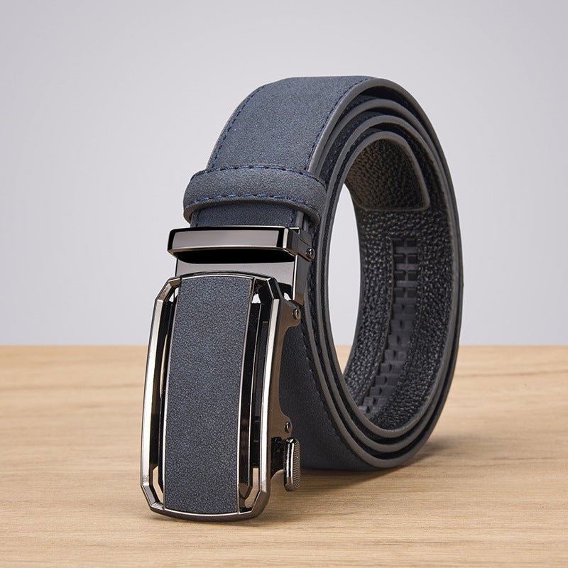 Ceinture Homme Automatique Marron Effet Daim, Modèle Nolan - La Boutique de la Ceinture