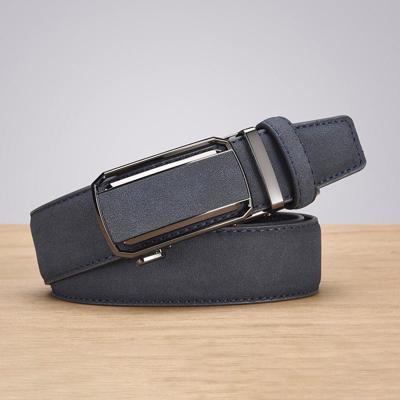 Ceinture Homme Automatique Marron Effet Daim, Modèle Nolan - La Boutique de la Ceinture
