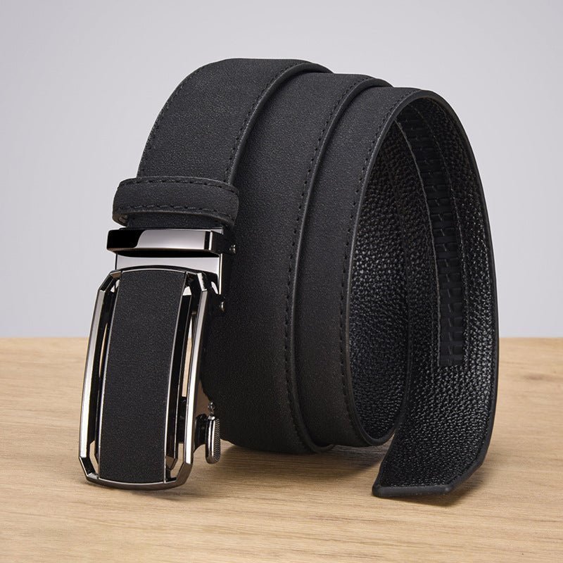 Ceinture Homme Automatique Marron Effet Daim, Modèle Nolan - La Boutique de la Ceinture