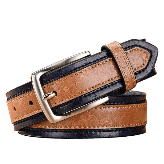 Ceinture homme bicolore style Vintage, modèle Denver - La Boutique de la Ceinture