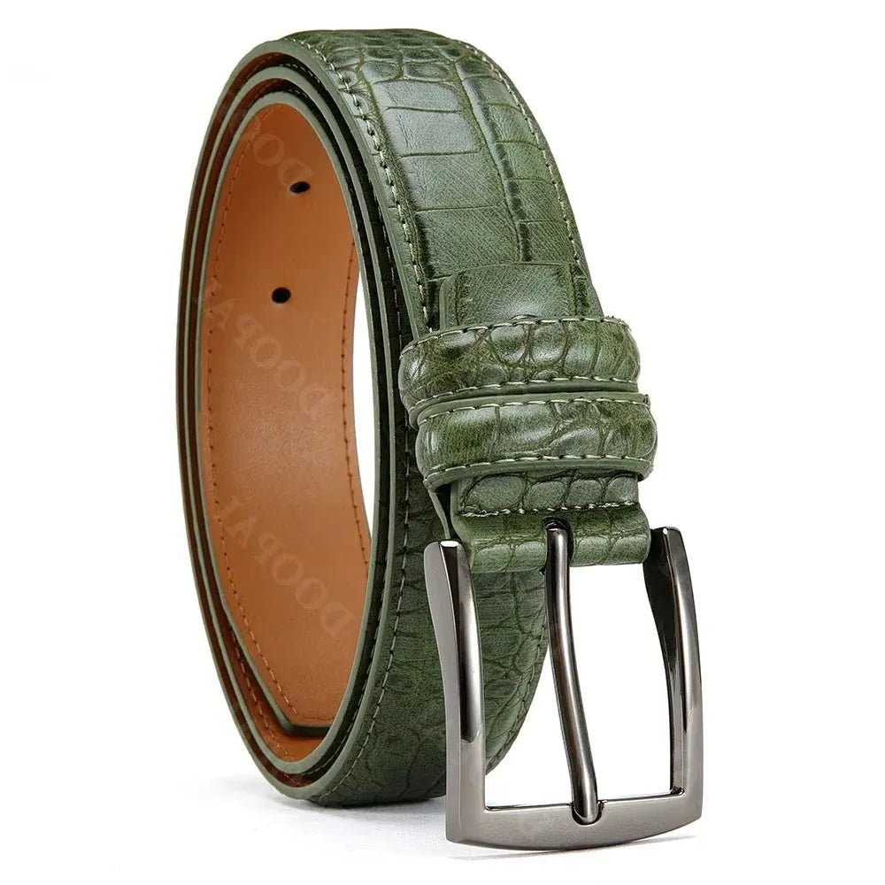 Ceinture Homme Effet Crocodile Classique à Boucle Ardillon, modèle Crédo - La Boutique de la Ceinture