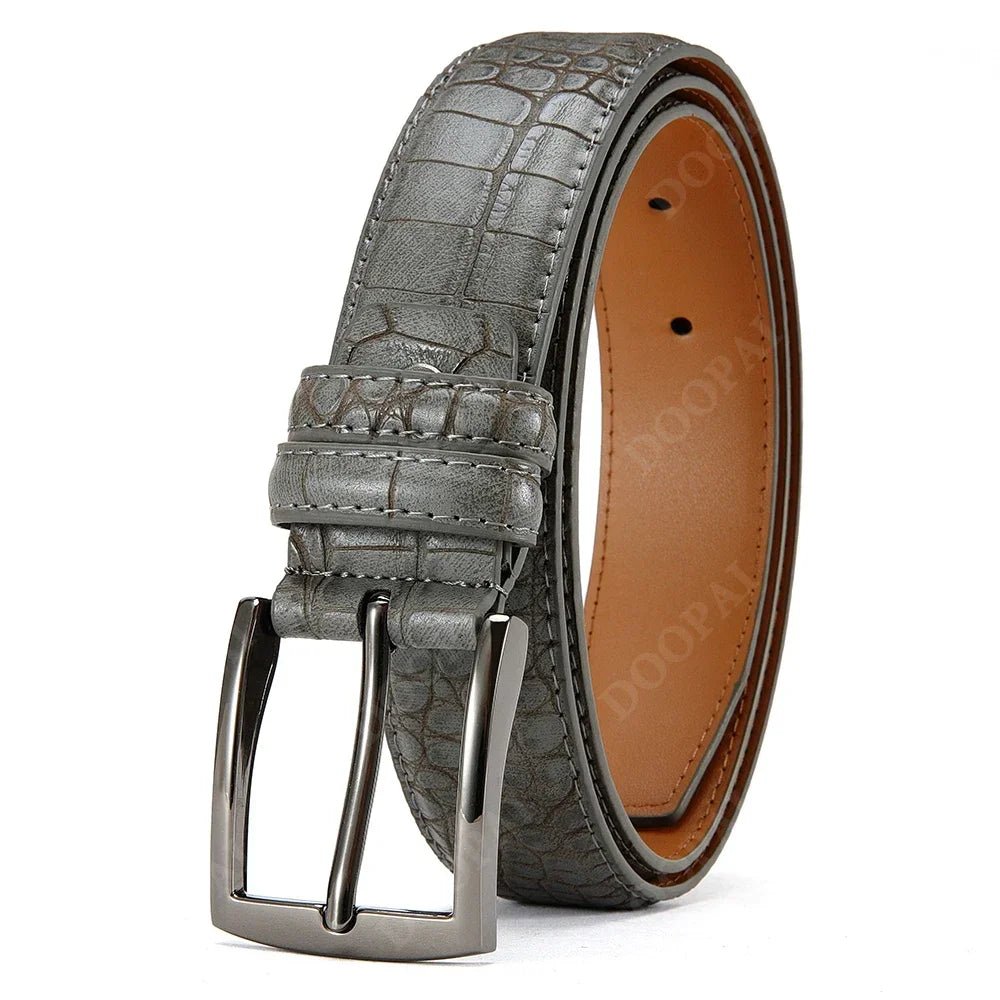 Ceinture Homme Effet Crocodile Classique à Boucle Ardillon, modèle Crédo - La Boutique de la Ceinture