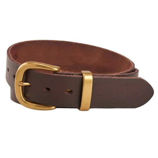 Ceinture Homme en Cuir Pleine Fleur à Boucle Dorée, Modèle Austin - La Boutique de la Ceinture