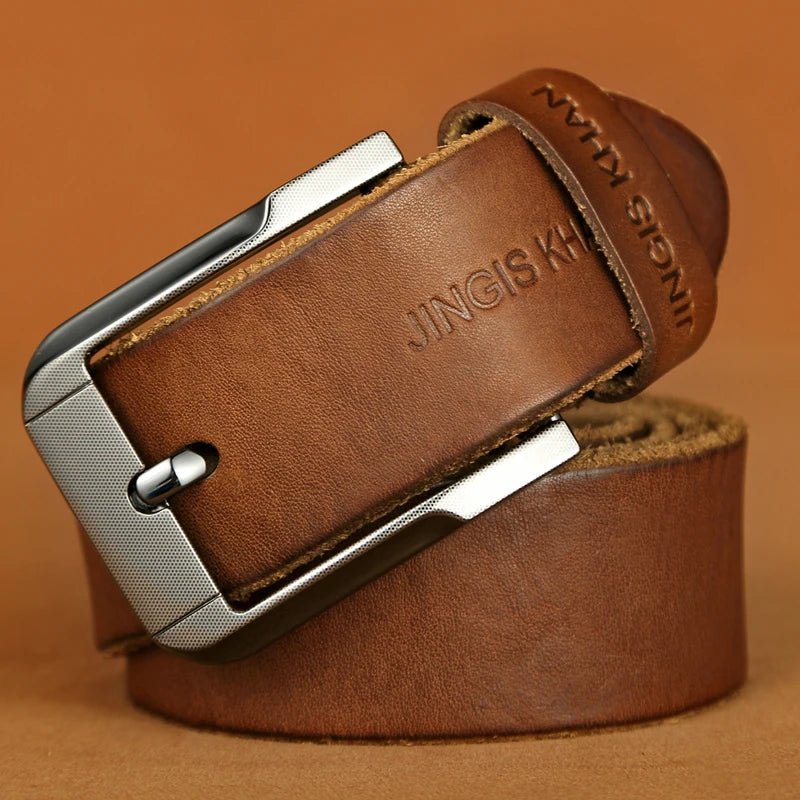 Ceinture Homme en Cuir Véritable avec Boucle Métal , modèle Paolo - La Boutique de la Ceinture