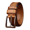 Ceinture homme en cuir véritable boucle ardillon mat, modèle Valério - La Boutique de la Ceinture