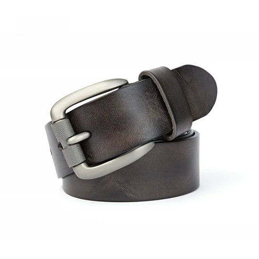 Ceinture homme en cuir véritable boucle ardillon vintage, modèle Fabrizio - La Boutique de la Ceinture