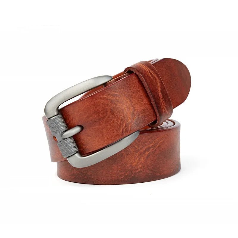 Ceinture homme en cuir véritable boucle ardillon vintage, modèle Fabrizio - La Boutique de la Ceinture