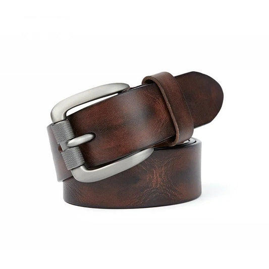 Ceinture homme en cuir véritable boucle ardillon vintage, modèle Fabrizio - La Boutique de la Ceinture