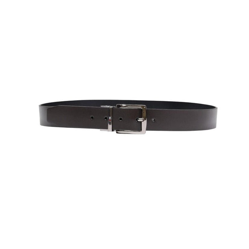Ceinture Homme Tommy Hilfiger en Cuir Marron avec Boucle Métallique
