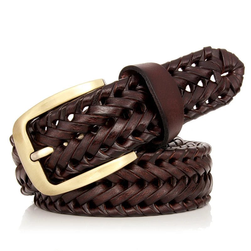 Ceinture Homme Tressée Cuir Vintage, modèle Drello - La Boutique de la Ceinture