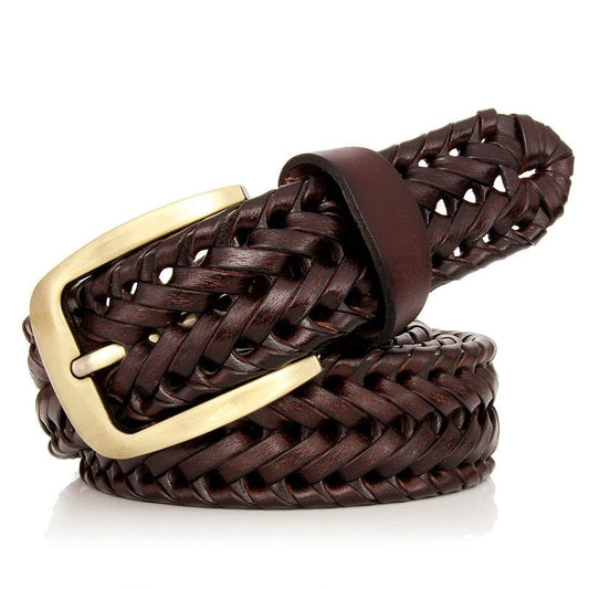 Ceinture Homme Tressée Cuir Vintage, modèle Drello - La Boutique de la Ceinture