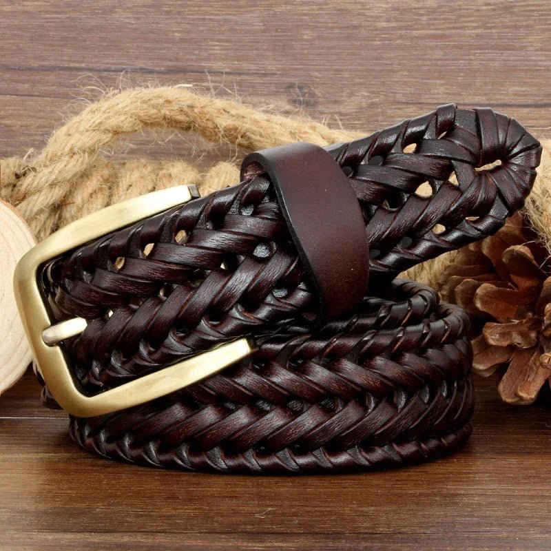 Ceinture Homme Tressée Cuir Vintage, modèle Drello - La Boutique de la Ceinture