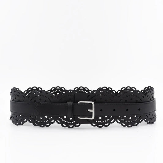 Ceinture large ajourée femme effet dentelle - La Boutique de la Ceinture